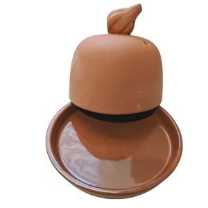 Unused Vintage 1992 Boston Warehouse Terra Cotta Clay Garlic Baker With Box